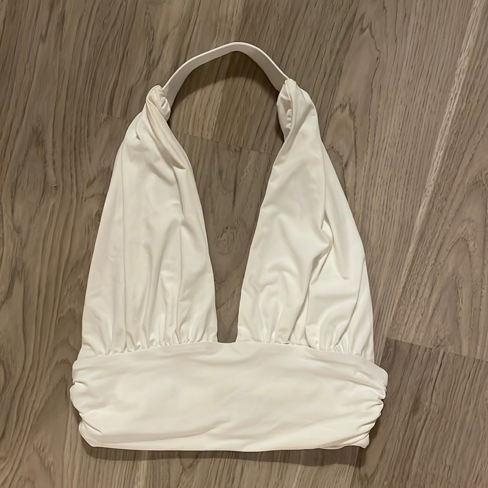 White Princess Polly Halter Top